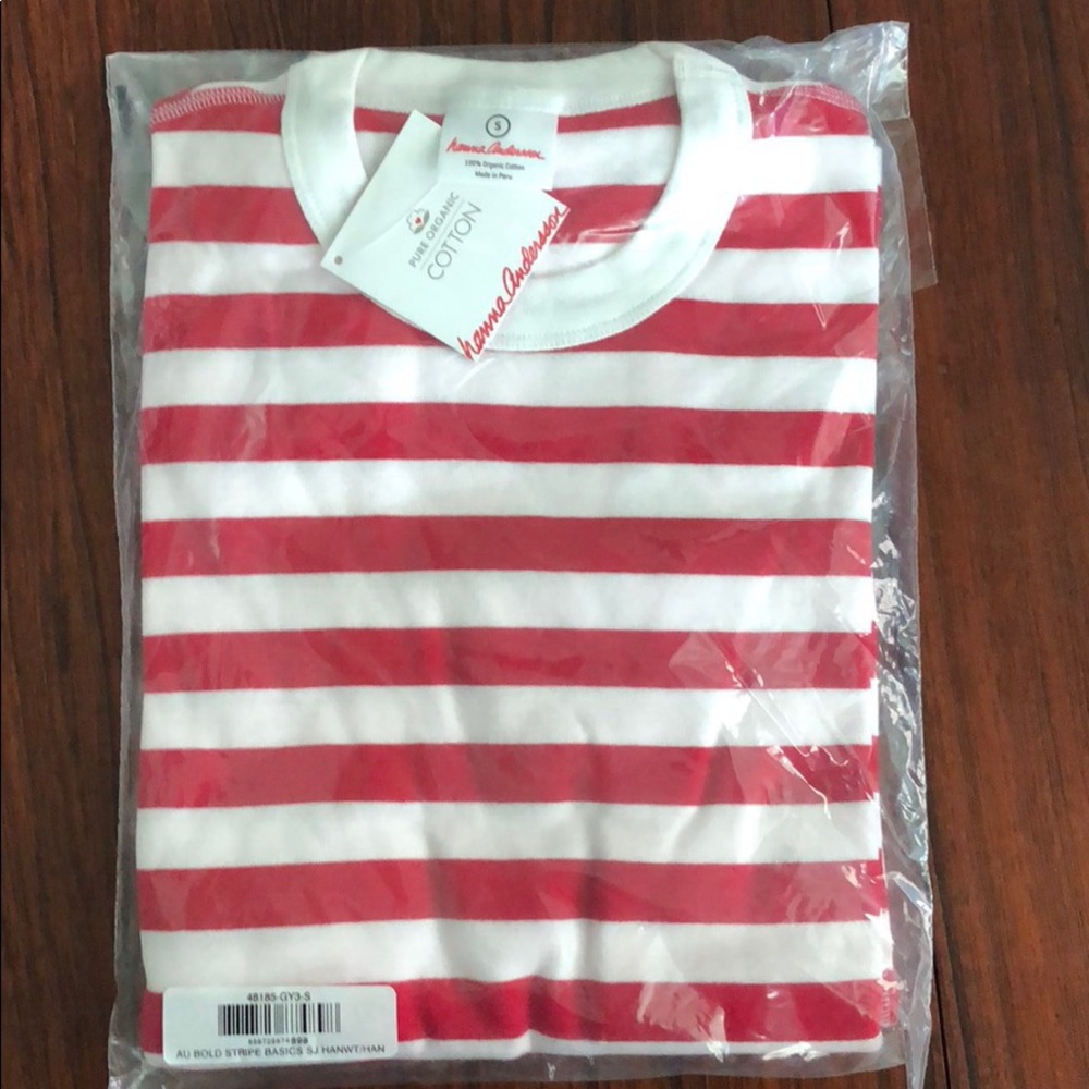 Hanna Andersson Red &White Short John Pajamas